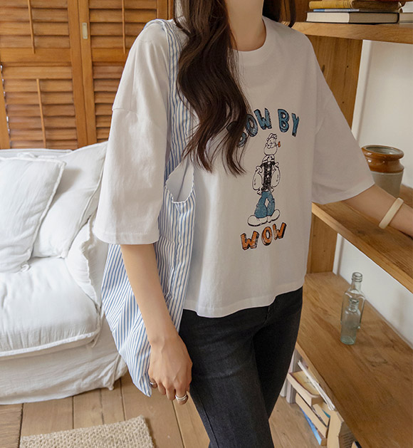 Popeye Pigment Semi-Crop Top