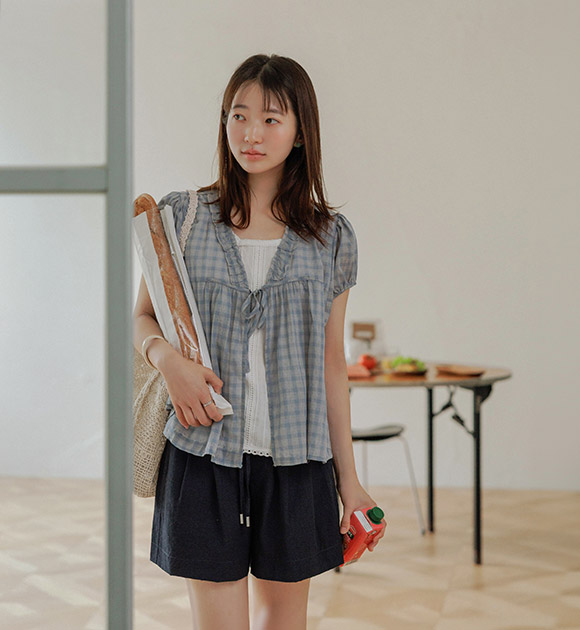 Leah Double-Check Blouse
