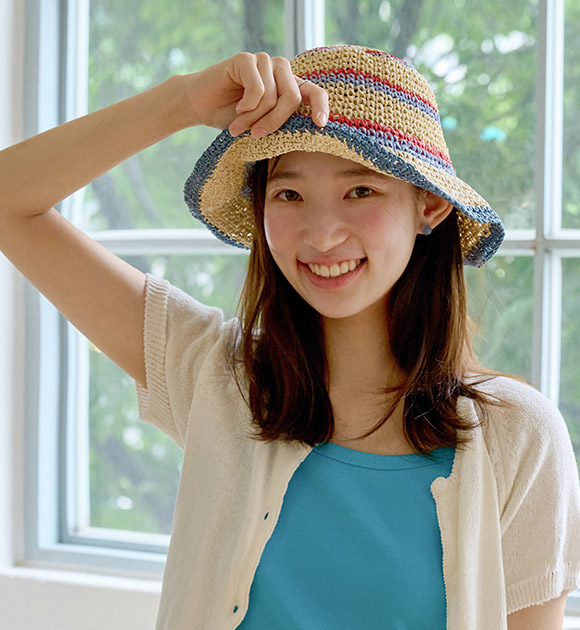 Beach Mood Raffia Bucket Hat