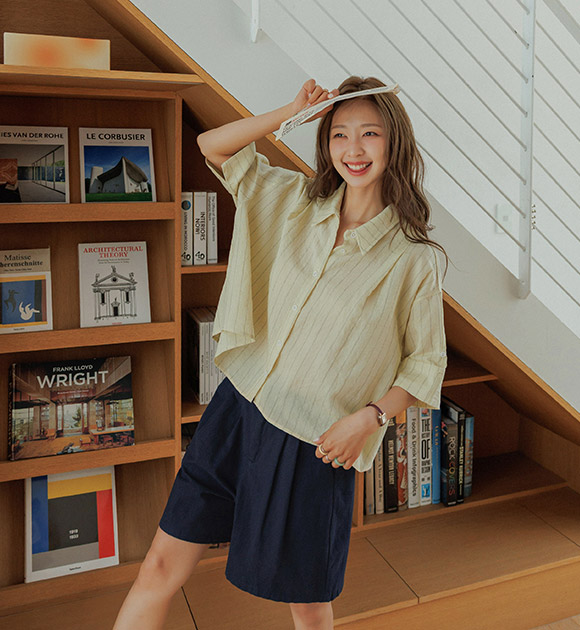 Hiro Striped Button-Up Shirt