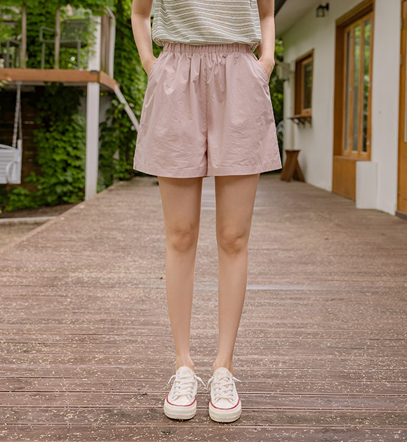 Crisp Cotton Label Banded Shorts