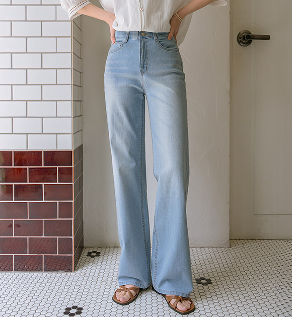 COOL Hidden Banding Spandex Wide Jeans