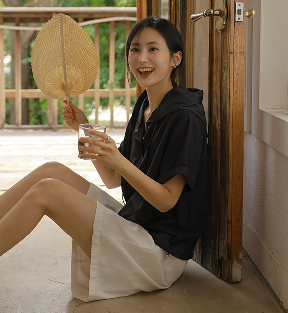 Loro Drawstring-Hem Hooded Sweatshirt