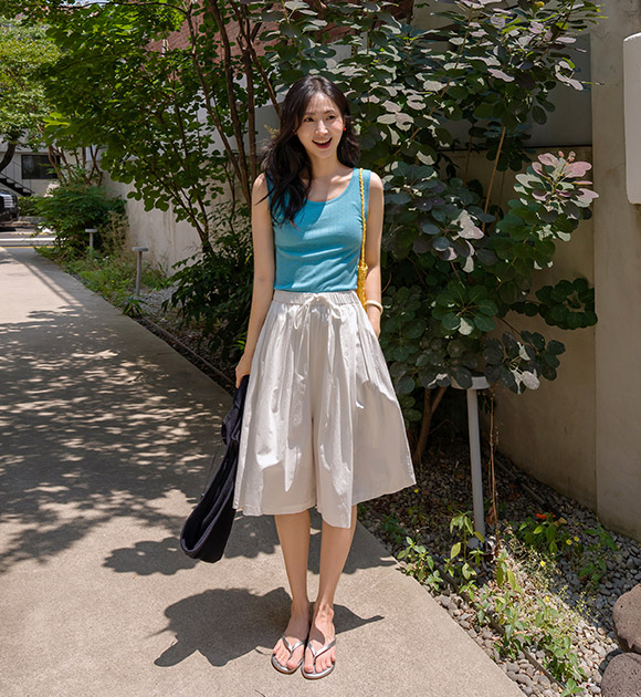 Road Banded Pintuck Wide-Leg Pants