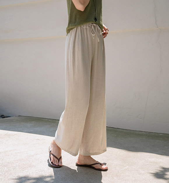 Brose Linen Wide Banding Pants