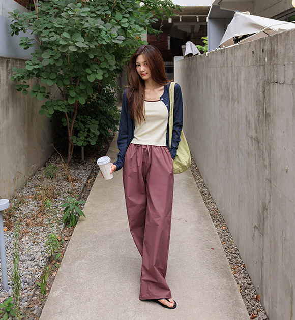 Vivid Cotton Wide Pants