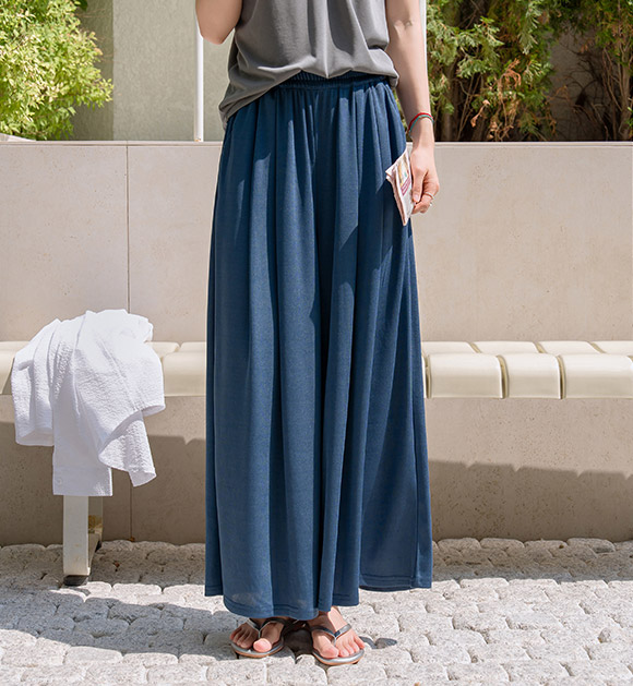 Flowy Cooling Ribbed Banded Pants