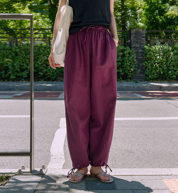 Mute Two-Way Linen Banded Pants