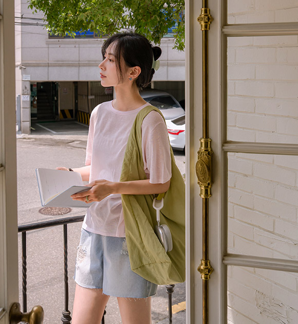 Rav Tencel Linen Short-Sleeve Knit Tee