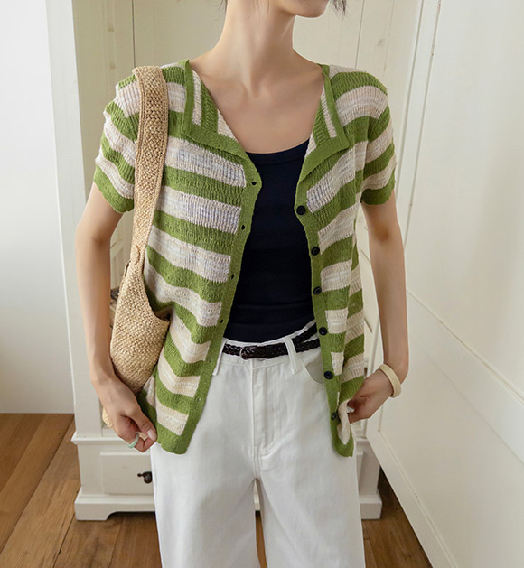 Breeze Open Collar Short-Sleeve Cardigan