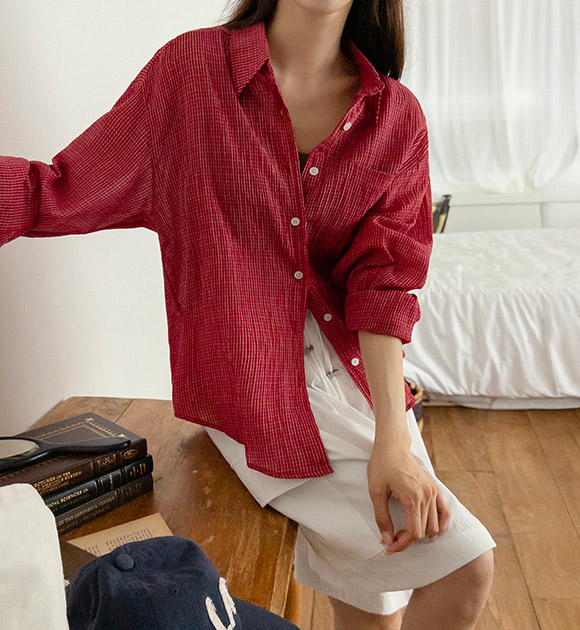 Light Check Relaxed-Fit Shirt