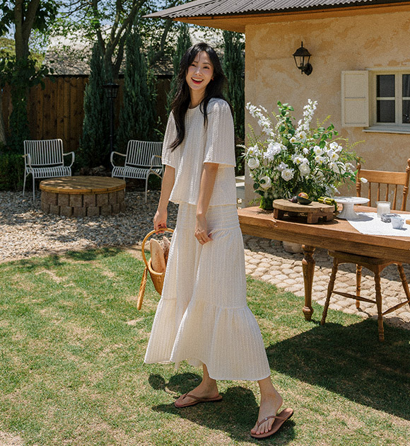 [JUST BETTER] Ricotta Wave Blouse