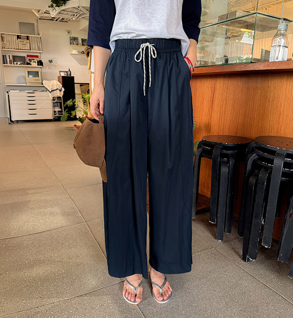 Nave Curved Cut Spandex Banded Pants