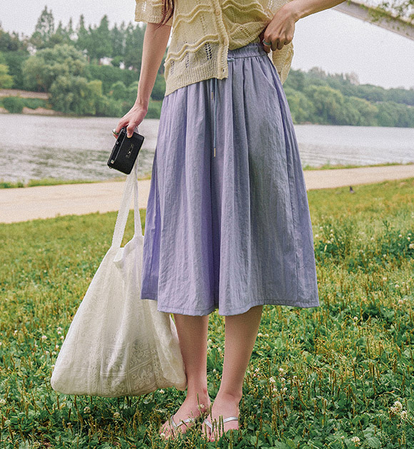 Wonder Full Banding Knee-Length Skirt Pants