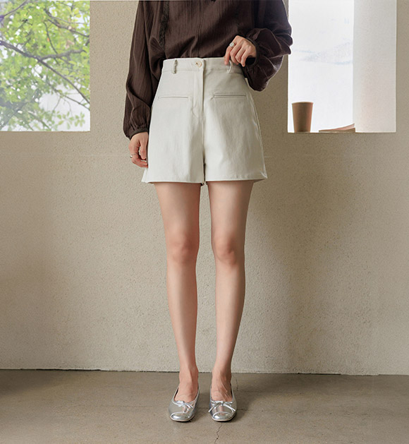 Cotton Double Lip Pocket Shorts