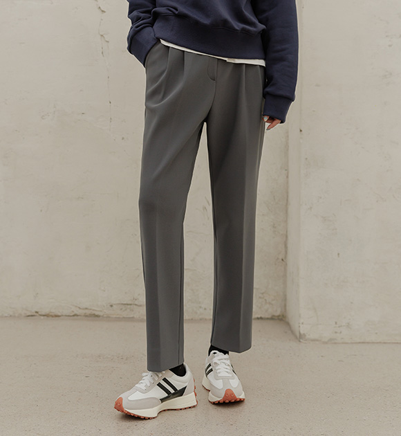 Strongest spandex two-pin tuck exhaust fit slacks