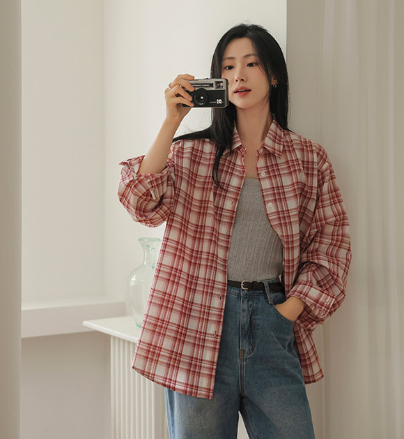 [JUST BETTER] Ritz Check Loose-Fit Better Shirt