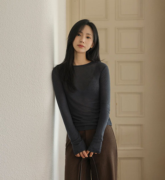 Layer-Up Tencel-Wool Long-Sleeve T-Shirt