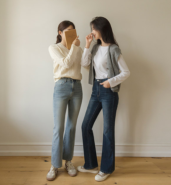 Slim Long Leg Fit Spandex Bootcut Jeans (Short/Basic/Long)