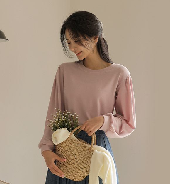 Alice Stretch Puff-Sleeve T-Shirt