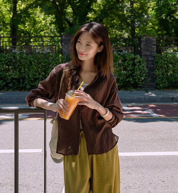 Airy Cotton Gauze Summer Shirt