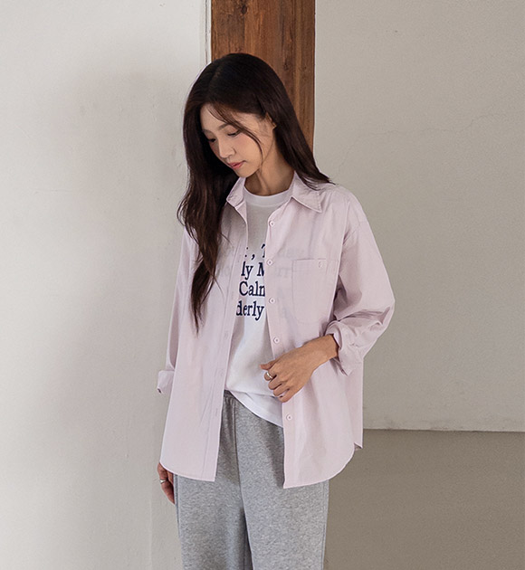 Pastel Pocket Cotton Shirt
