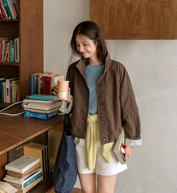 Roimi Color-Blocked Sleeve Balloon Jumper