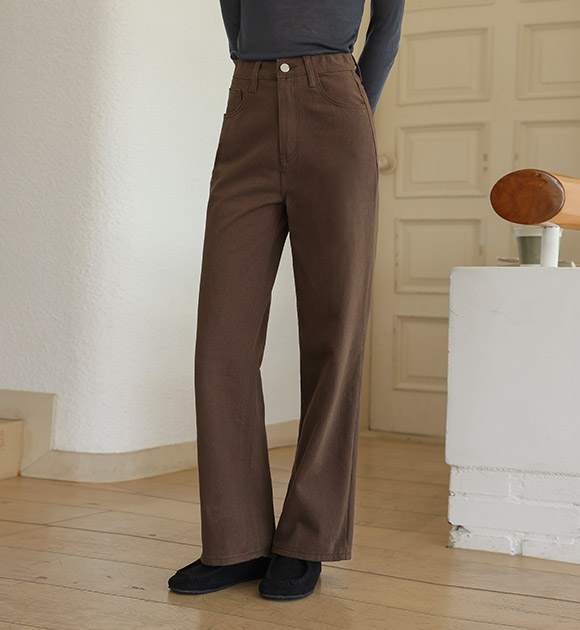 Dense Semi-Wide Cotton Pants (Short/Basic/Long)