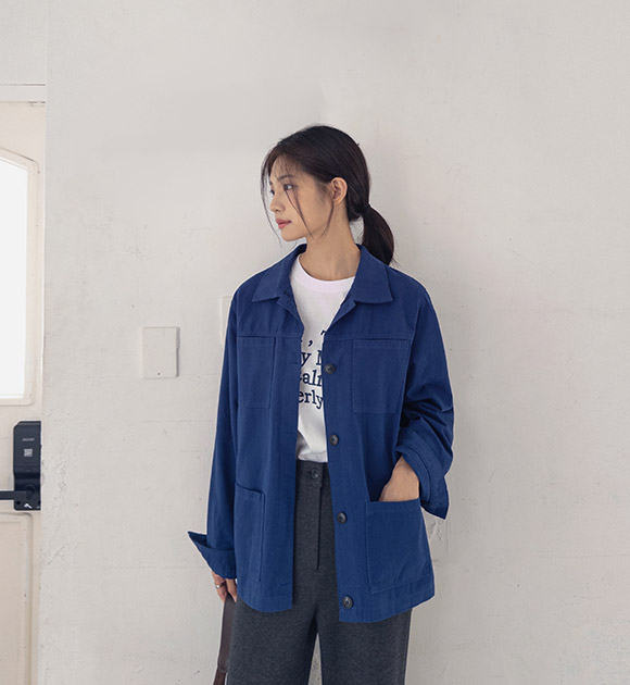 French Cotton Half Work Jacket
