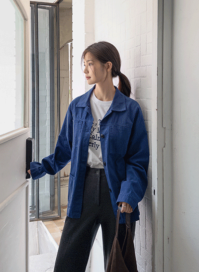 French Cotton Half Work Jacket