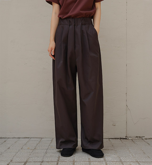 [🍂FW Renewal/Same Fit, Autumn Fabric][JUST BETTER] Weightless Volume Fit Pintuck Banded Pants