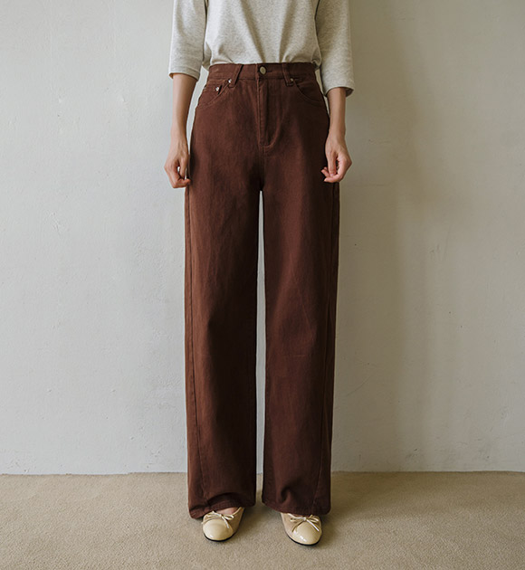 Stuff Peach-Fleece Seam Cotton Pants (Short/Long)