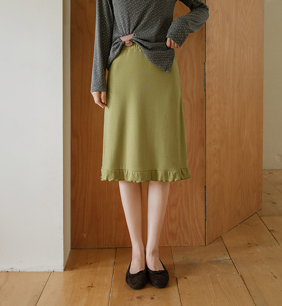 Shua Frill Midi Skirt