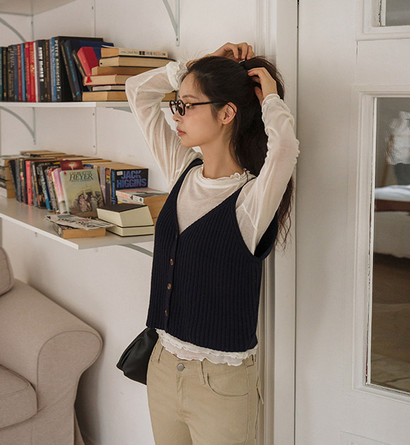 Celia Button Knit Bustier
