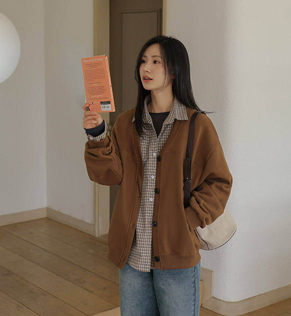 [🍂Transitional Outerwear/Everyday Go-To][JUST BETTER] Tumble Heavy Terry Button Cardigan
