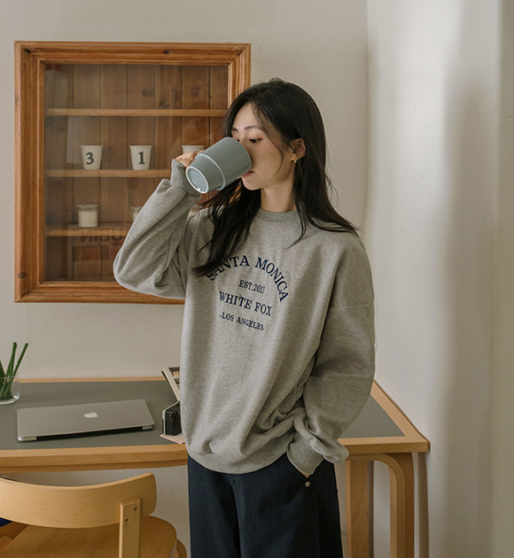 [🏆Best Selling/👏Popular Item] Santa Monica Embroidered Sweatshirt