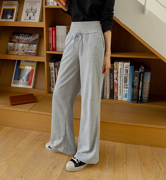 Slim-Up Wide-Banding Bootcut Pants (Short /Basic/ Long)