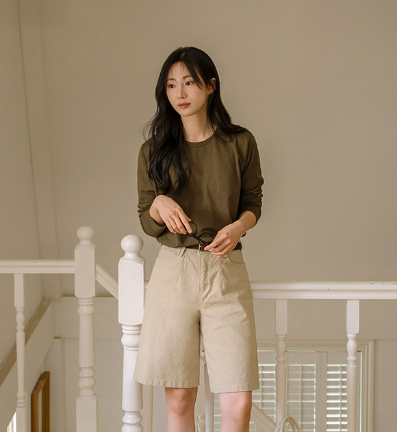 Soft Modal Stretch Long-Sleeve Tee