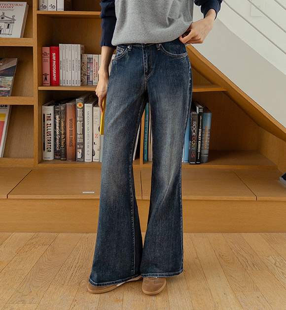 Long-Leg Semi-Low-Rise Bootcut Denim (Short/Basic/Long)