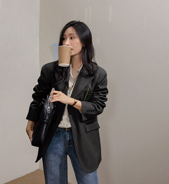 Atelier One-Button Oversized Jacket