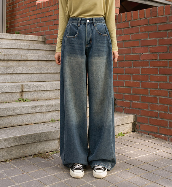 Bird Side-Seam Wide Jeans (Short/Long)
