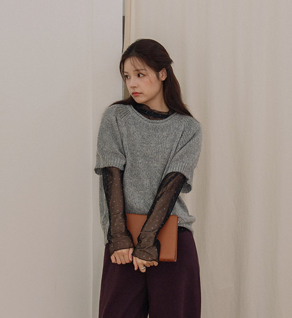 Maybe Wool Puff-Sleeve Knitwear