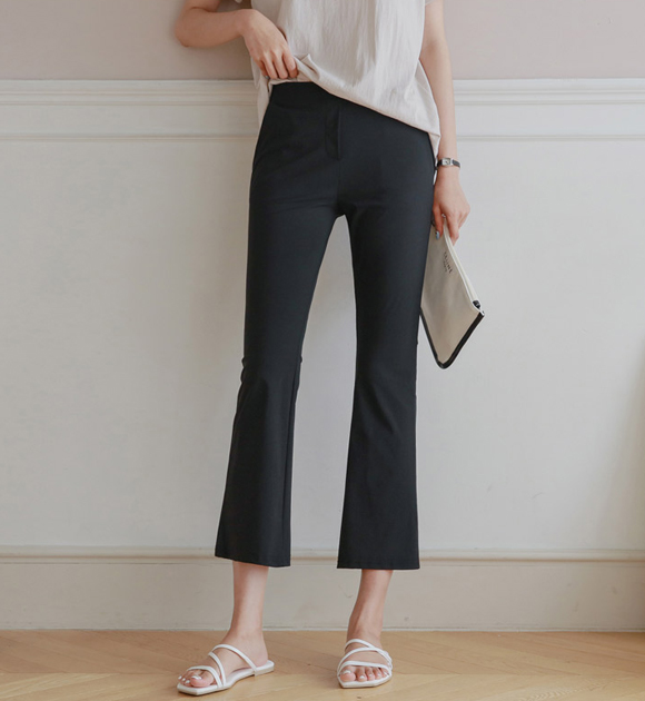 [❄️Summer Work Look/Cool Fabric] Ice Cold Banded Bootcut Pants