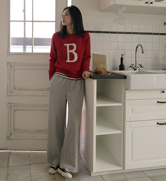 Cozy Thick Ribbed Pocket Banded Pants