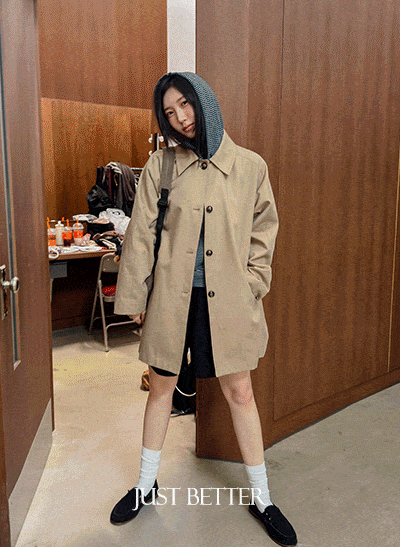 [🍂Early Autumn/First Autumn Outerwear][JUST BETTER] 80's Classic Half Trench Coat