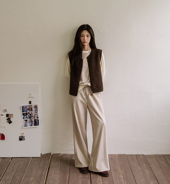 Gelling Zip-Up Wool Knit Vest