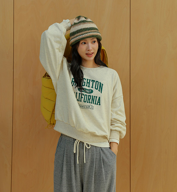 Brington Double-Layered Lettering Sweatshirt