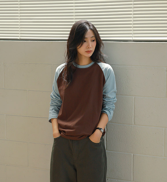 Rect Raglan Color-Block Tee