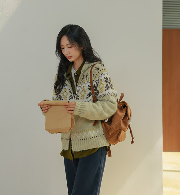 Days Nordic Zip-Up Cardigan