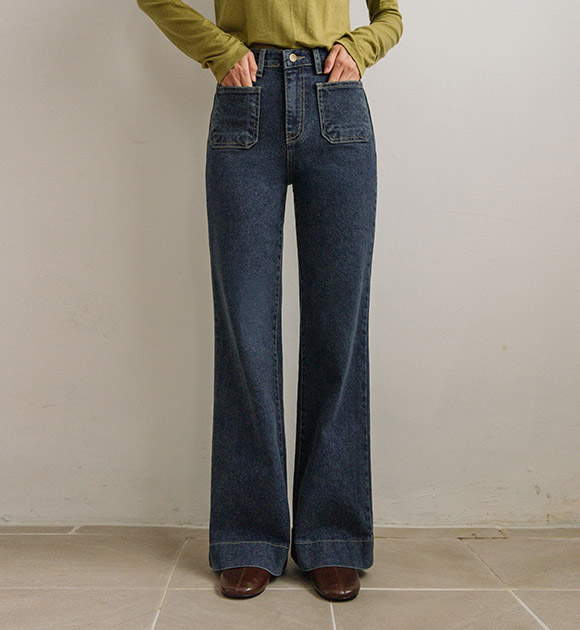 Tensi Pocket Bootcut Denim Pants